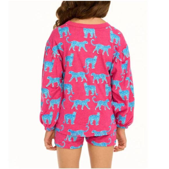 Chaser Girls Pink Leopard Drew Top And Short Set Size 2 - Picture 2 of 12